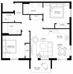 a floor plan of a house with an open floor plan