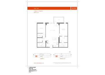  Floor Plan 2 Bed 2 Bath
