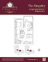 A floor plan for a residence at The Kingsley by Leland Park.