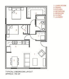 a floor plan of a small apartment