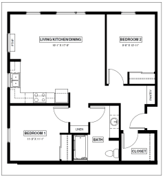  Floor Plan 2x1