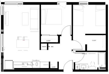  Floor Plan 2x1 A