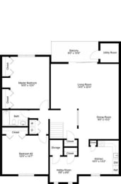 The Holman Floor Plan at The Lakes, Allentown, 18104