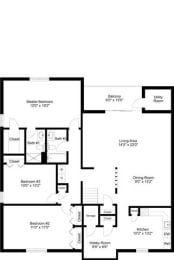 The Luxembourg Floor Plan at The Lakes, Allentown, PA
