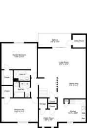 The Sheridan Floor Plan at The Lakes, Pennsylvania, 18104
