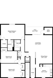 The Tobyhanna Floor Plan at The Lakes, Allentown, PA, 18104