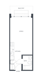 a floor plan of a bedroom apartment