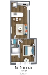 Redford Floor Plan at The Icon, Richmond, VA 23230