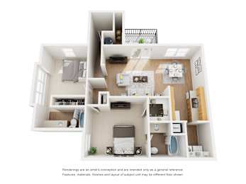  Floor Plan 2x2B