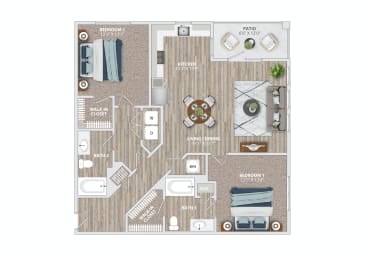 Floor Plan  South and Twenty_B3 Floorplan Illustration