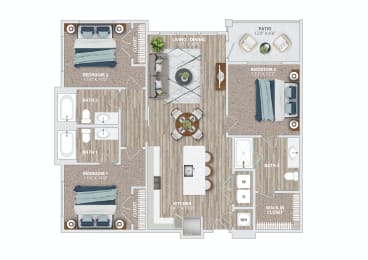 Floor Plan  South and Twenty_C1 Floorplan Illustration