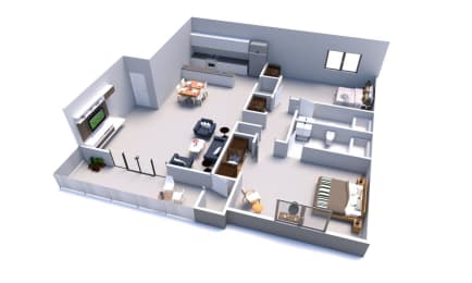 a floor plan is shown in this illustration of a bedroom