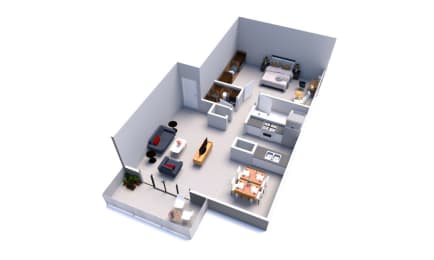 a floor plan of a house is shown in this illustration