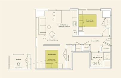 2 bed 1 bath at Scout Living, powered by Placemakr Apartments, Atlanta, GA, 30308