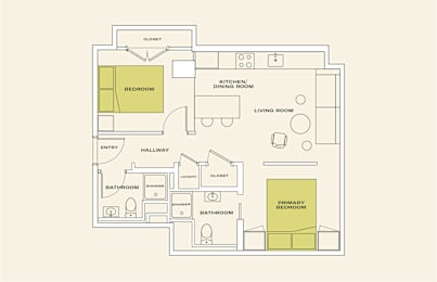 2 bed 2 bath at Scout Living, powered by Placemakr Apartments, Atlanta, 30308