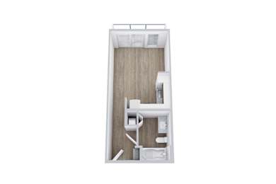 E1 Floor Plan at Placemakr Downtown Austin, Texas, 78701