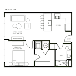 1 bed 1 bath at Anthem House Apartment , Huntsville, Alabama