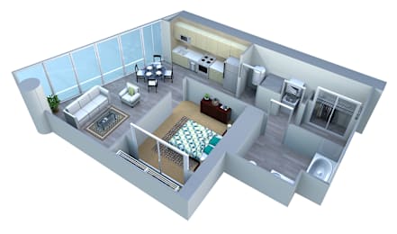 Jr 1 Bed — Floor to Ceiling Windows