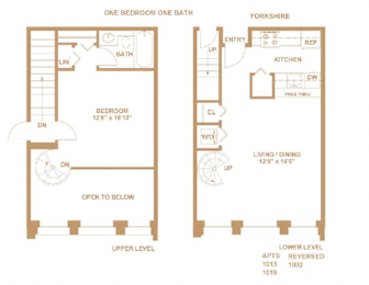 1 bed 1 bath C at The Pennsylvanian Apartments, Pennsylvania, 15222