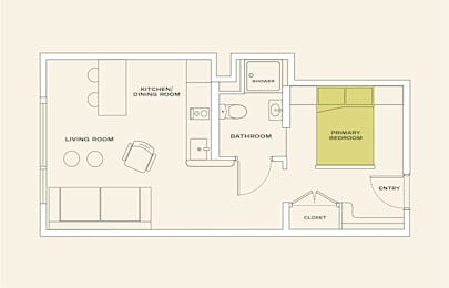 1 bed 1 bath at Scout Living, powered by Placemakr Apartments, Atlanta