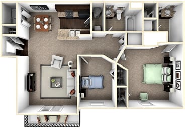 2 bed 2 bath apartment