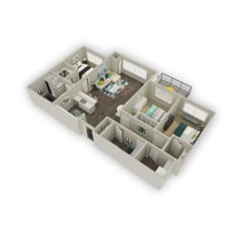 Hudson Floor Plan at The Zeller, Salt Lake City, 84115
