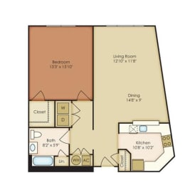 two bedroom floor plan | the madison at ballston station