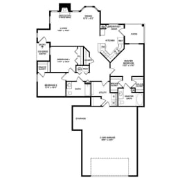 a black and white floor plan of a house