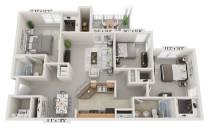 C1 Floor Plan at Tradition at Stonewater, Cary, NC