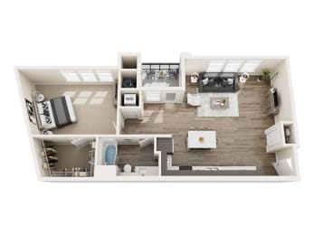 A11 Floor Plan at Pearl DTC, Colorado, 80237