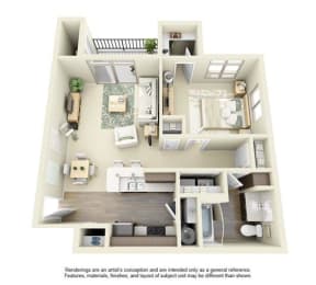  Floor Plan 1B1D