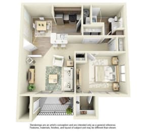  Floor Plan 1B1E