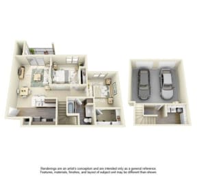  Floor Plan 2B1BG