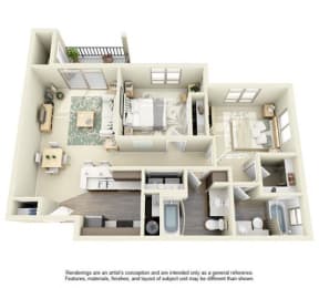  Floor Plan 2B2A