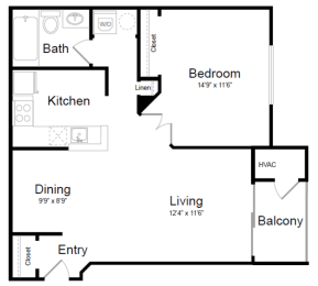 Beauregard - A1A Floor Plan at Elme Manassas, Manassas, VA