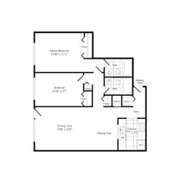 a floor plan of a house at Elme Bethesda, Maryland, 20814