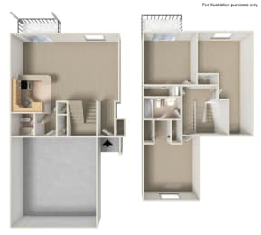  Floor Plan Woods C2  + W/D Included