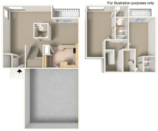  Floor Plan Woods B5 + W/D Included