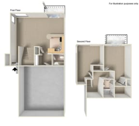  Floor Plan Woods B6  + W/D Included