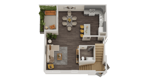 2 bed 2.5 bath floor plan at Altitude Apartments, California, 92553
