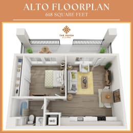 Alto Floor Plan at Haven at La Mesa, San Diego, CA