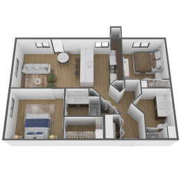 2 bed 2 bath floor plan B at The Max on Jefferson Apartments, Murrieta, California