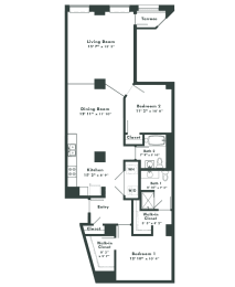 the plan of the ground floor of the house