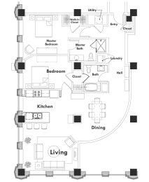 a floor plan of a house