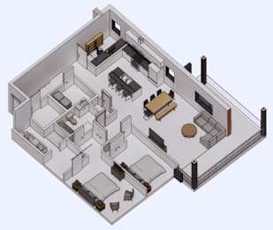  Floor Plan Corner 2 Bed 2 Bath Office