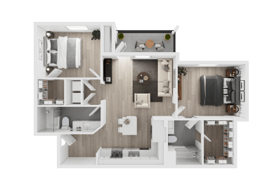 2 bedroom floorplan at Arrive Suisun City, Suisun City, CA 94585 ?