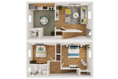 Floorplan - 2 bedroom at Fay Street Apartments, Winchester