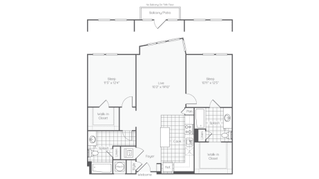 the floor plan of the bedrooms of this floor plan