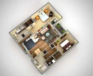 Cosmo Floor Plan at Cosmopolitan Apartments, Pennsylvania