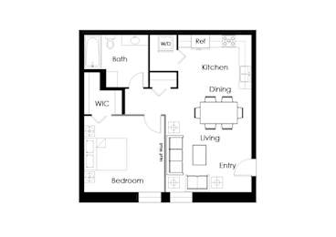 A1 Floorplan at FreightYard Townhomes and Flats, Minneapolis, MN, 55401